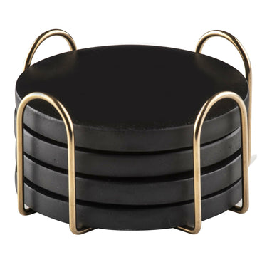 5 Piece Black Orson Coasters Set